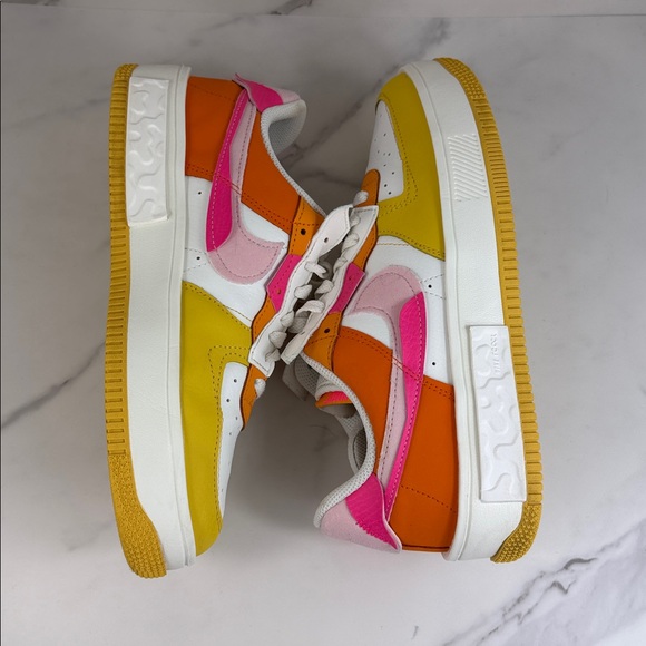 Nike Air Force 1 Fontanka Sunrise Sneakers Women’s 9.5 Colorblock Leather - Picture 7 of 10